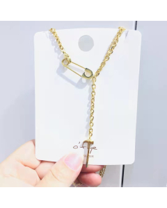 Necklace China Wholesale Safety Pin Pendant Tool Hammer Pendant Necklace Steel Jewelry and  Y Necklace Gold Color 