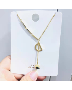 Necklace Fashion Alphabet Letters D Pendent In Gold Plated Color Y Drop Necklace Stainless Steel Necklace Women Accessories