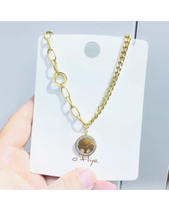 Necklace Gold Tree of Life Necklace for Women Gold Tree of Life Pendant Necklace Tree of Life Jewelry for Women Dainty Stainless Steel Gold Necklaces