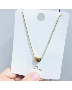Necklace Wholesale Necklace Gold Plated Single Bead Pendant Necklace Stainless Steel Jewelry For Women Gifts