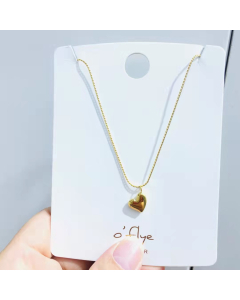 Heart Pendant Necklace 3D Tiny Heart Jewelry For Women Gifts In Gold Plated