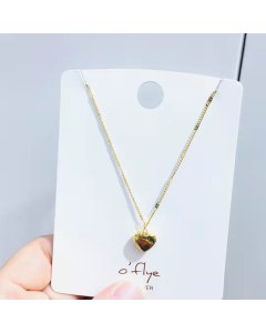 Gold Heart Necklace In Gold Plated Mini 3D Heart Pendant Love Necklace Minimalist Jewelry Gift for Her Valentine's