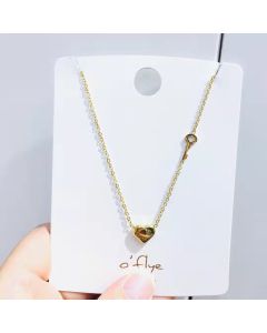 Tiny Gold 3D Heart With Key Necklace For Love Hope And Gifts In Stainless Steel Necklace