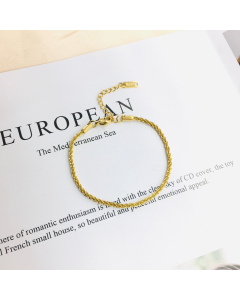 Hot Sales Gold Plated Bangle Single Bracelet 316L Stainless Steel Summer Beach Anklet