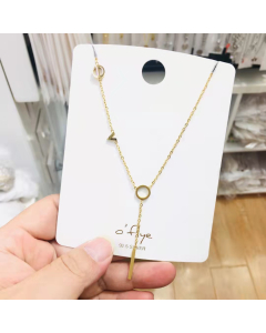 Dainty Y Shaped Necklace Love Heart Choker Necklaces for Women Girls Long Drop Chic Charm Pendant Necklace Gold Plated