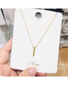 Necklace With Long Cylindrical Pendant Necklace Trendy Simple Stainless Steel Tiny Cross Chain Necklace Jewelry Gift