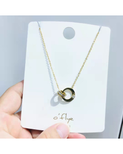 Necklace With Moon Pendant 316L Stainless Steel Necklace In Gold Plated For Mother Daughter Sister Granddaughter Jewelry Gift