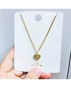 Gold Heart Drop Necklace 316L Stainless Steel Fashion Love Pendant Necklace For Gifts Fine Jewelry