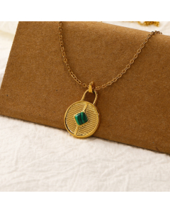 Minimalism Geometric Clavicle Chain 18k Gold Plated Stainless Steel Neckalce