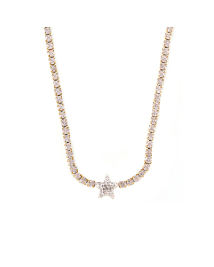 Wholesale Stainless Steel Necklace Zircon Inlaid Star Pendant Necklace YK29092