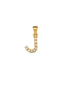 Wholesale Accessories Letter Stainless Steel Plated 18K Gold Micro-inset Pearl Letters Pendant-02-J