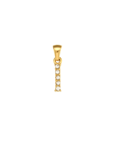 Wholesale Accessories Letter Stainless Steel Plated 18K Gold Micro-inset Pearl Letters Pendant-02-I