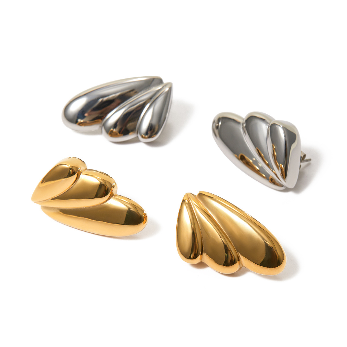 18k Gold Plated Wing Earrings