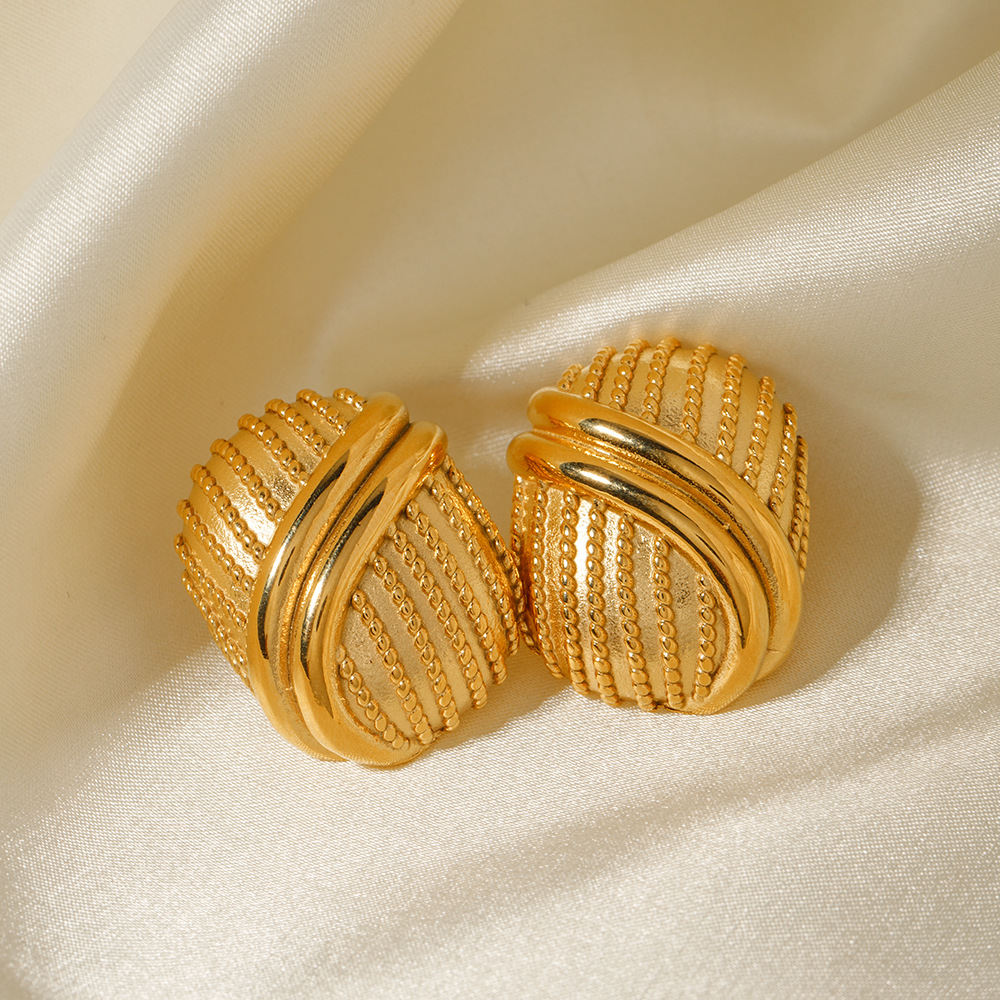 18k Gold Stainless Steel Geometric Earrings