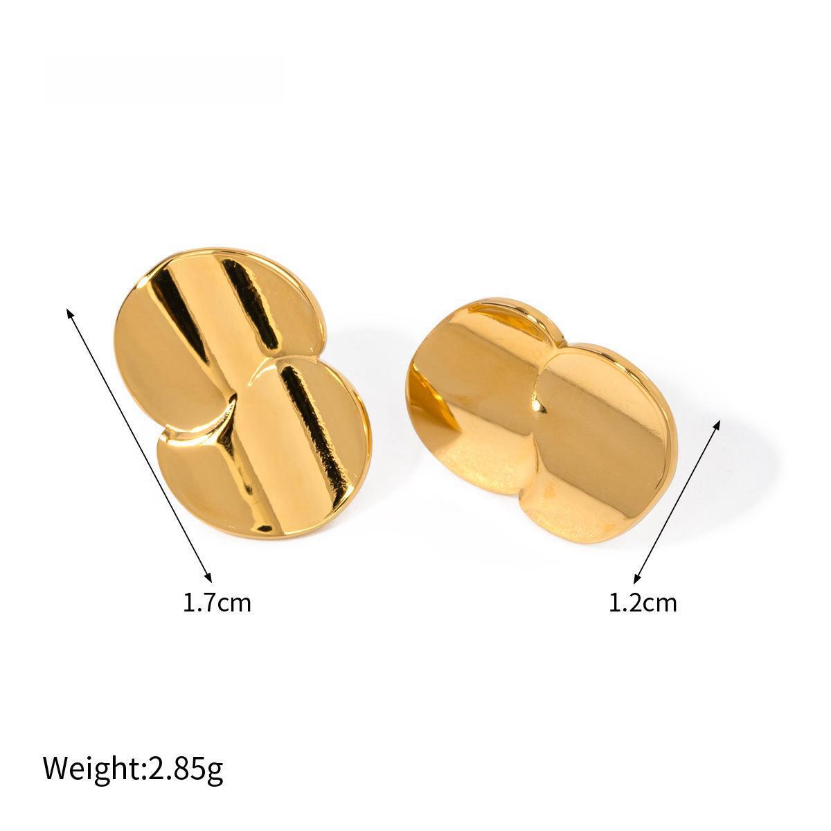 French Circle Stainless Steel Earrings