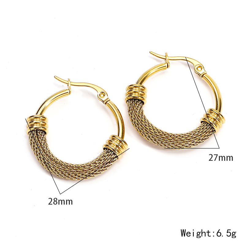 Plated 18K Gold Stainless Steel Earrings 