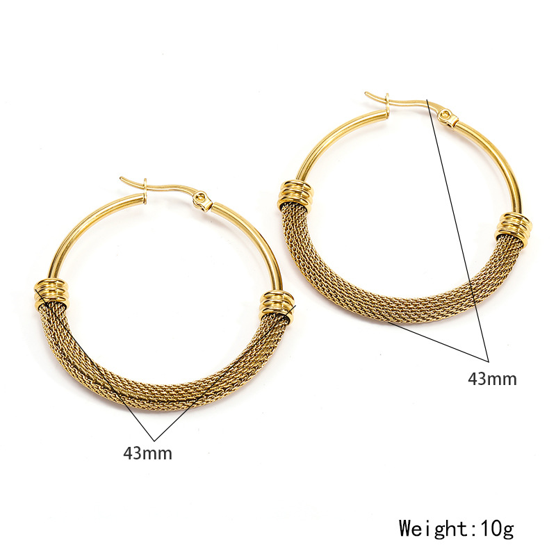 Mesh Stainless Steel Earrings