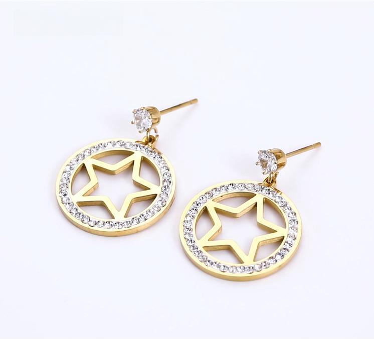 Pentagram Stainless Steel Earrings