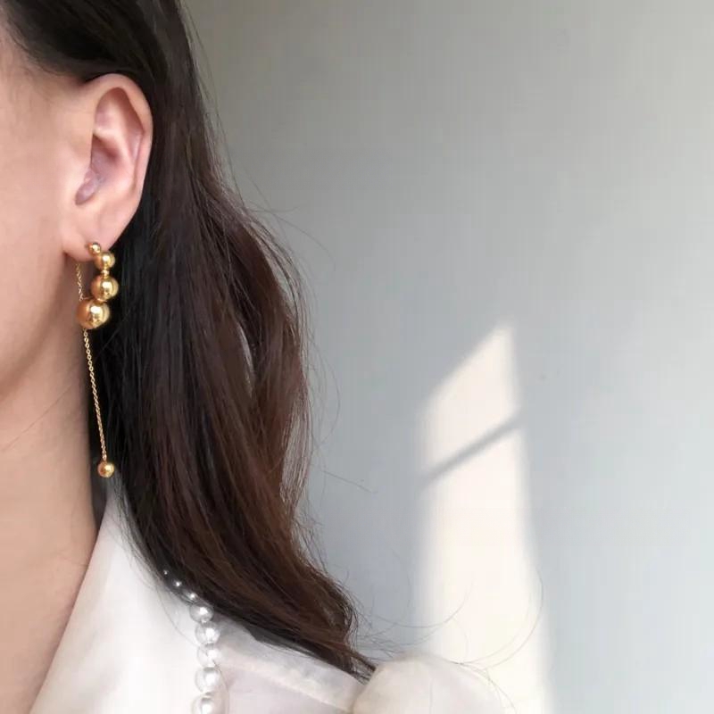  Tassel Titanium Steel Stud Earrings Wholesale