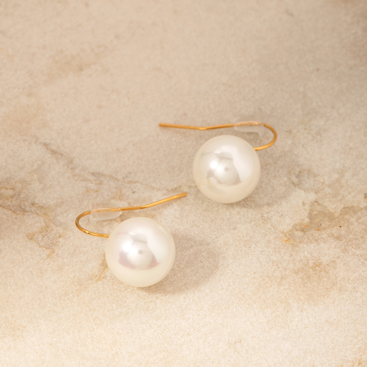 Stainless Steel Magic Color Pearl Earrings