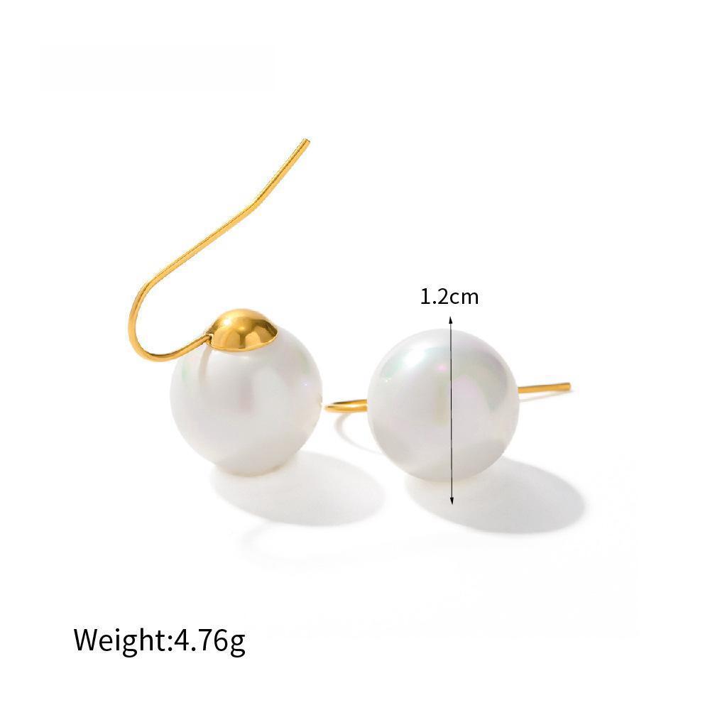 Magic Color Pearl Stainless Steel Earrings