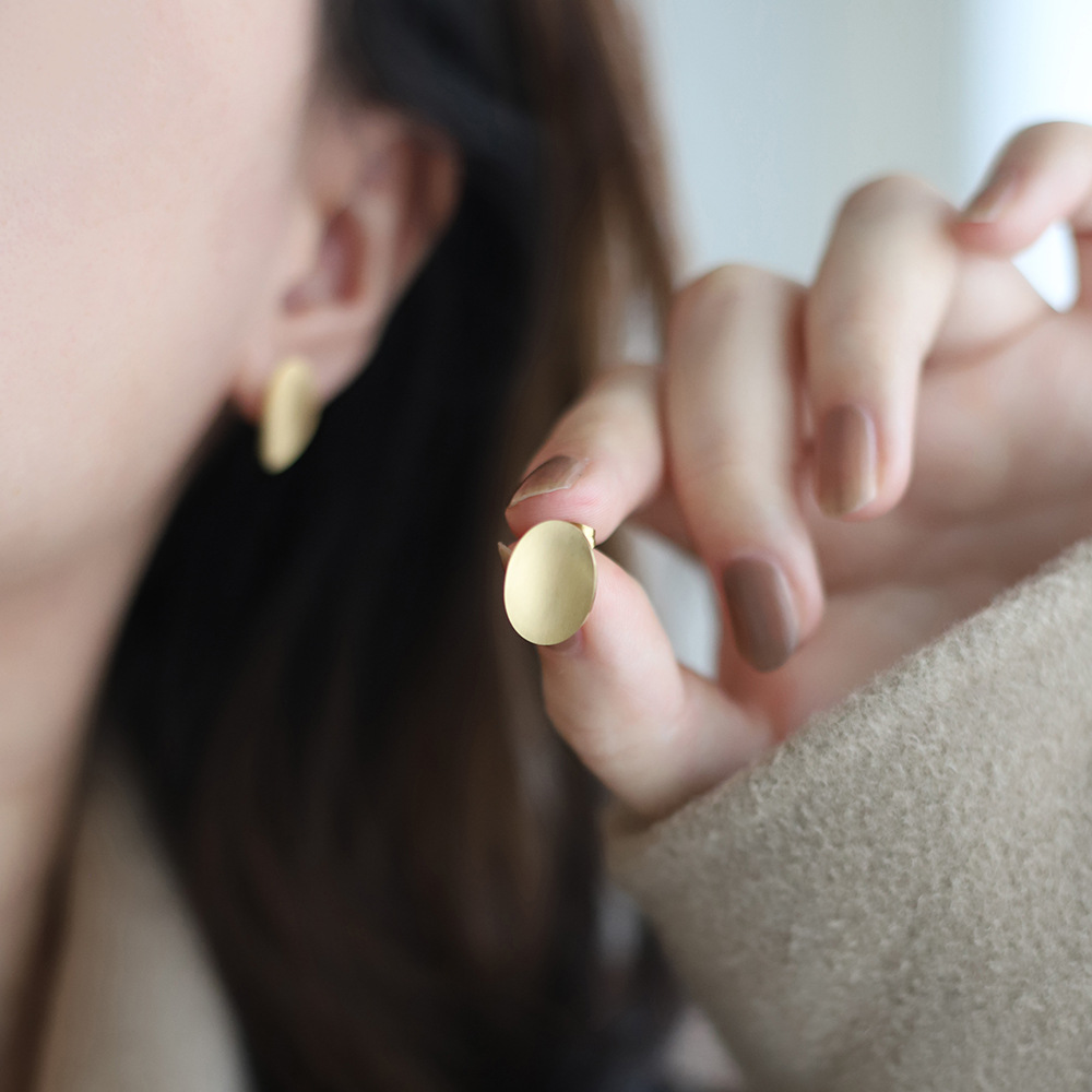 Geometric Matte Stainless Steel Earrings