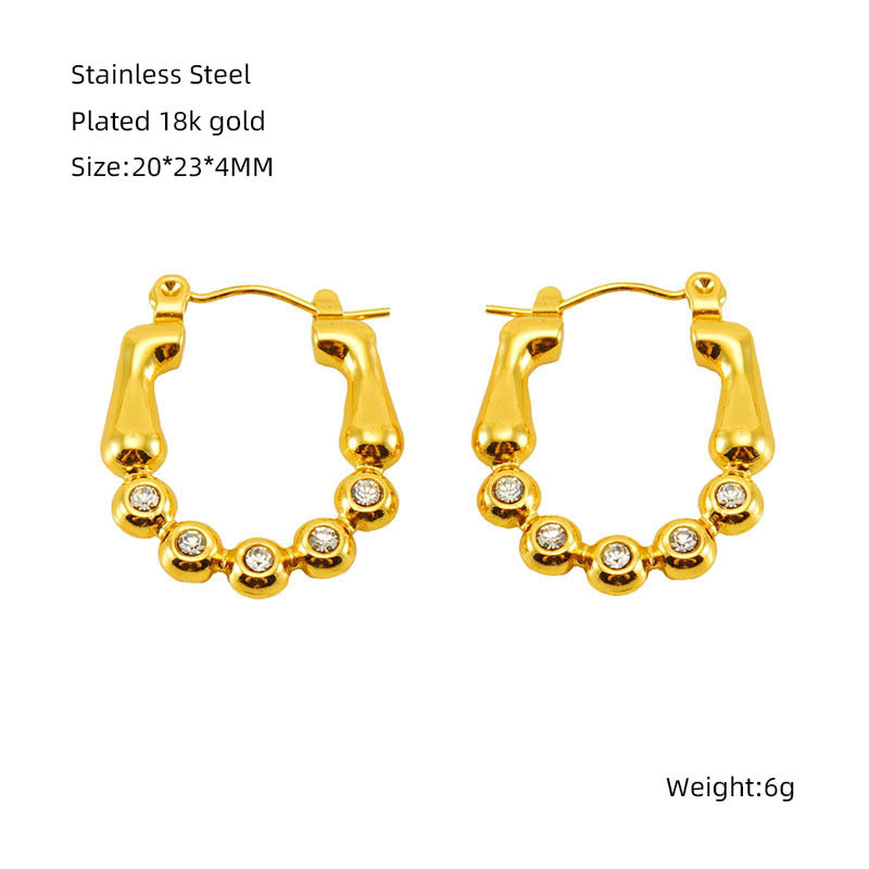 Geometric Irregular Diamond Earrings