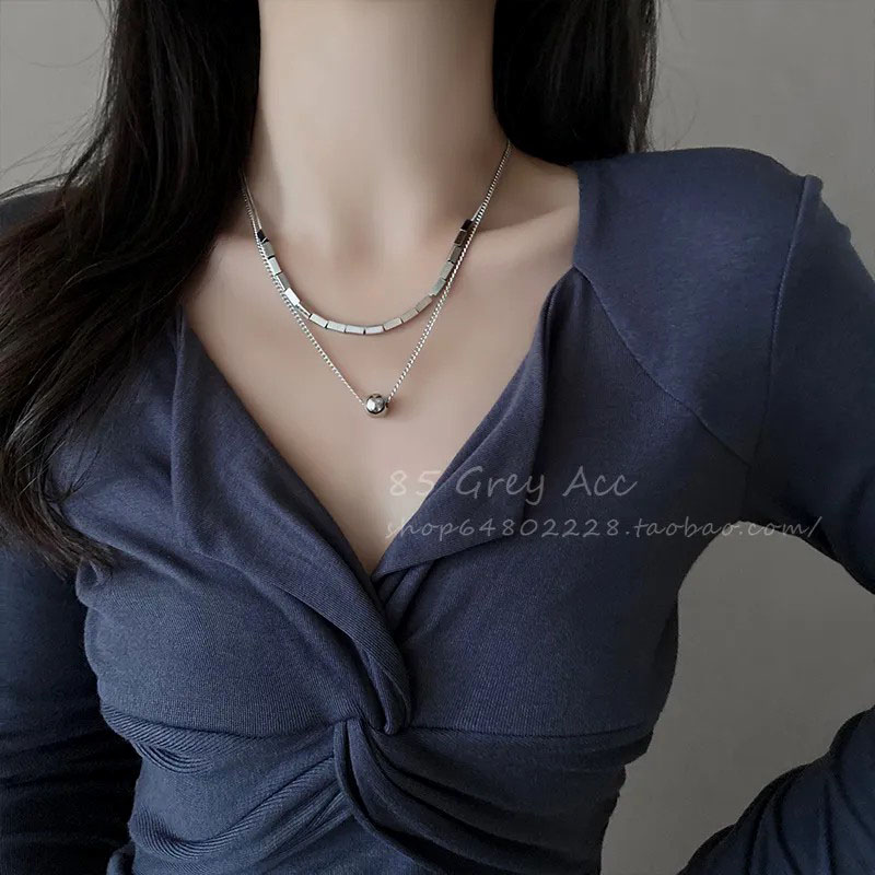 Spherical, Double-Layer, Stacked, Sweater Chain