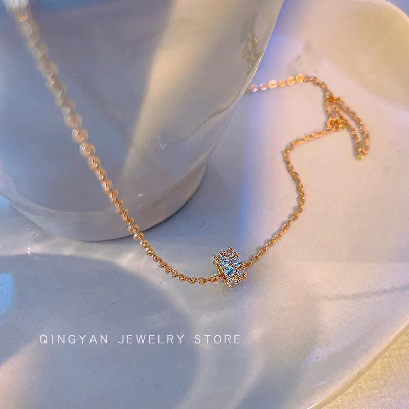 Rose Gold Waist, Inlaid Zircon, Stainless Steel Necklace