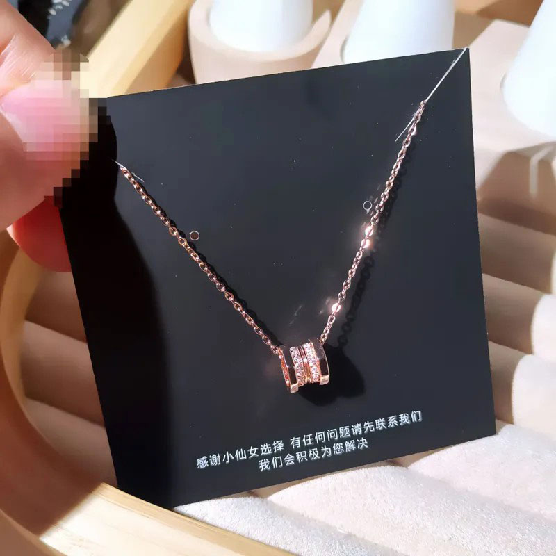 Rose Gold Waist, Zircon Inlaid Necklace