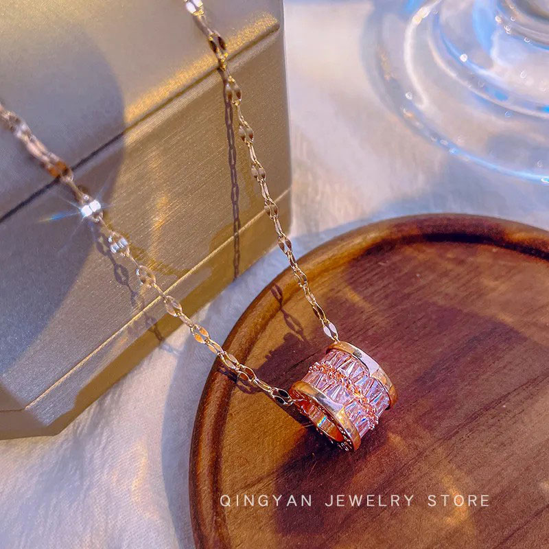 Rose Gold, Pink, Waist, Stainless Steel Necklace