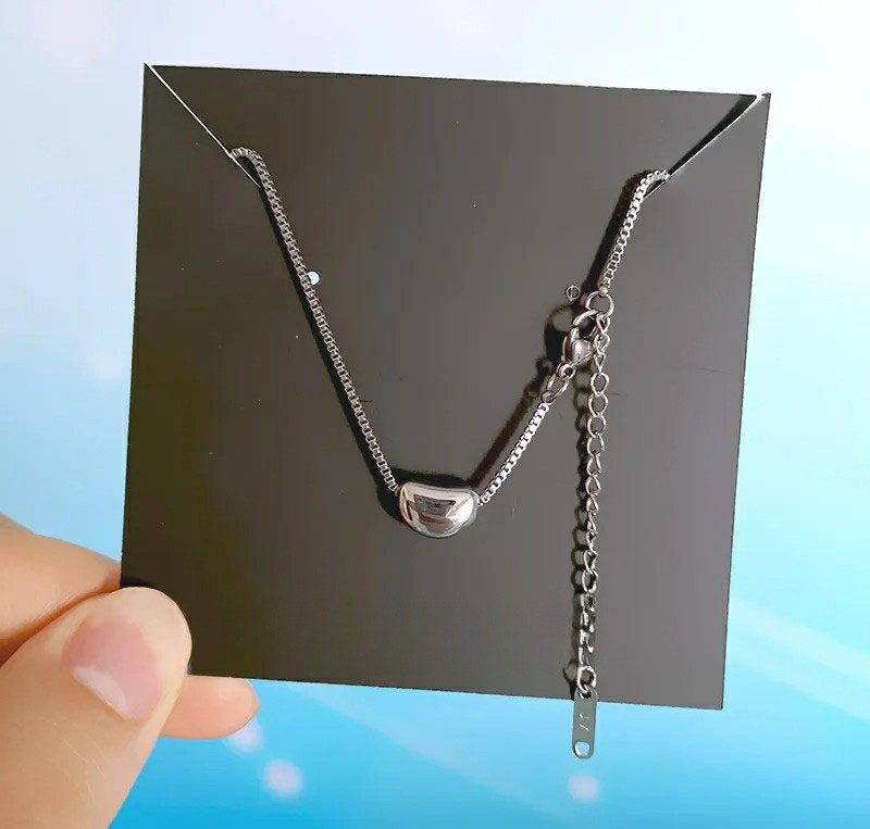 Jequity Bean, Stainless Steel Necklace
