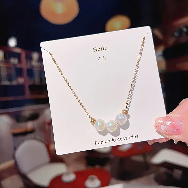 Mermaid Pearl Chain, 316L Stainless Steel Necklace