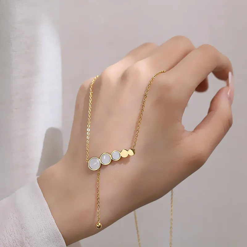 Wafer Fritillary Tassel Necklace