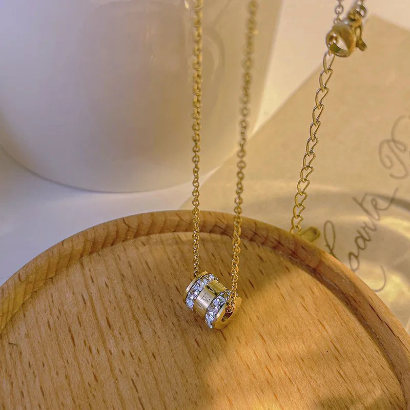 Golden Lucky Beads, Stainless Steel Necklace