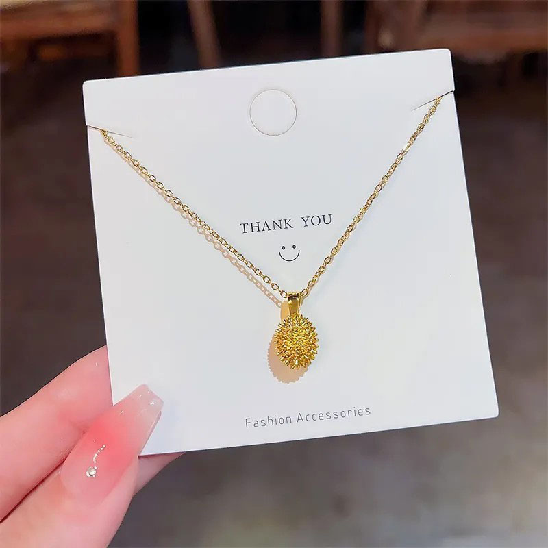 Durian Pendent, Stainless Steel Necklace