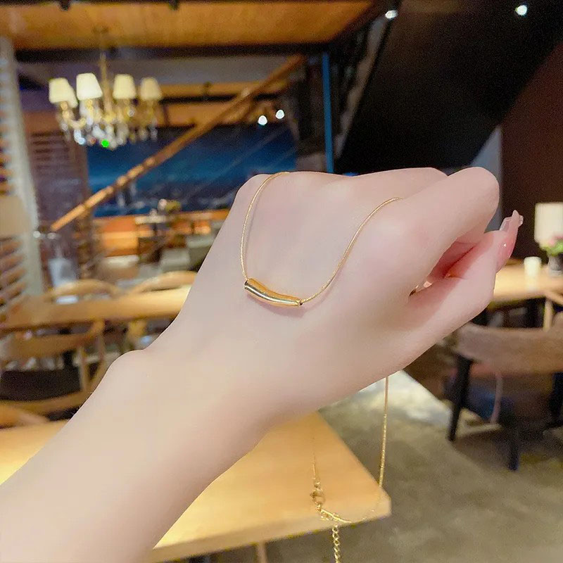 geomeric, stainless steel necklace