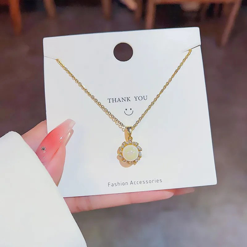 Zircon Sun,  Stainless Steel Necklace