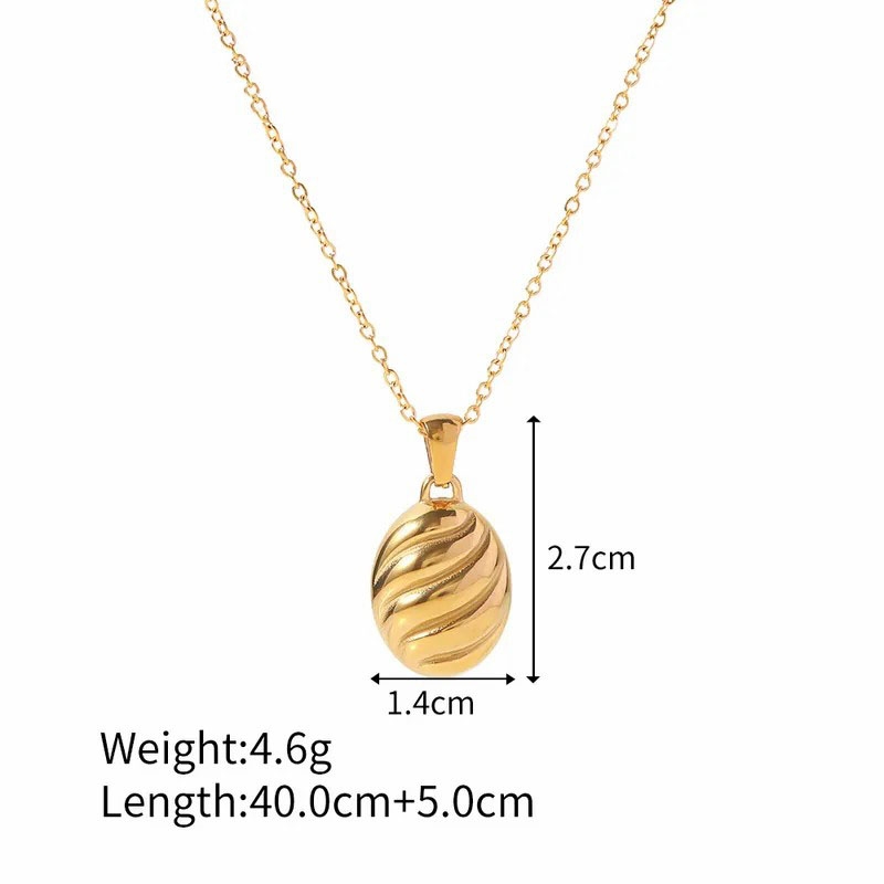 Fashion Geometric Stainless Steel Plating Pendant Necklace_colorza_6