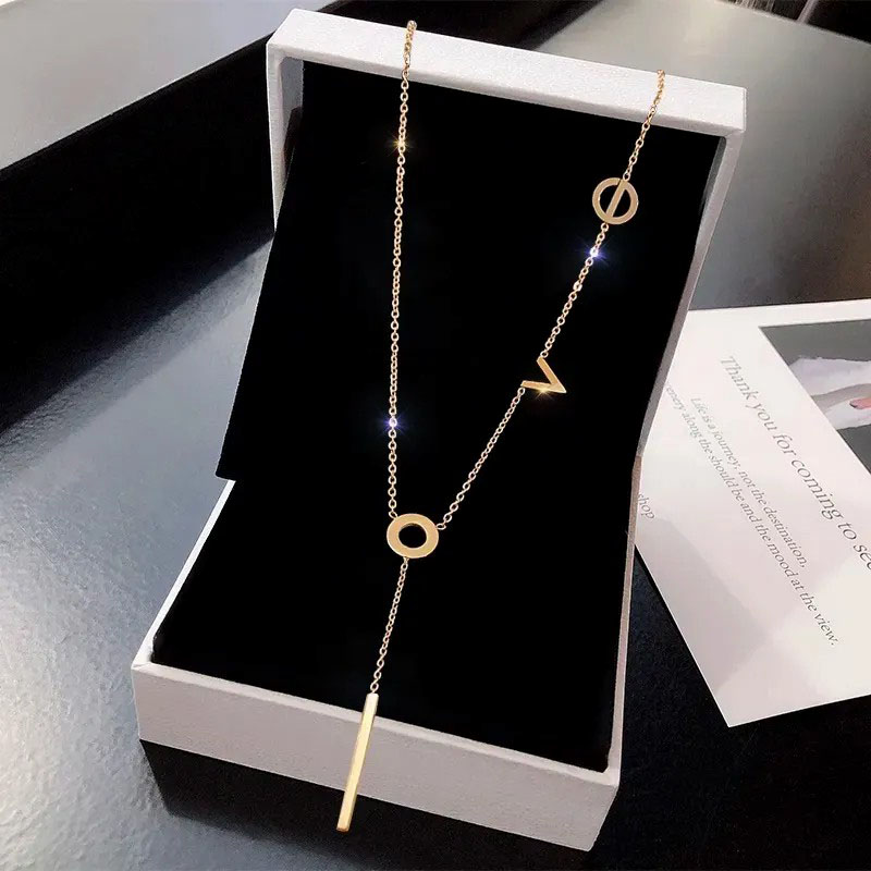 Love Rose, Stainless Steel Necklace
