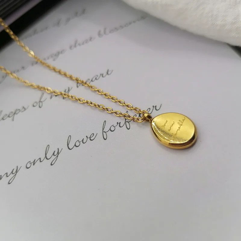 O-Shaped Chain, Geometric Letter, Stainless Steel Necklace