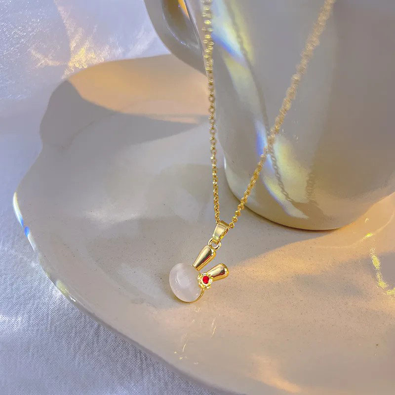 Opal Bunny, Pendent Necklace