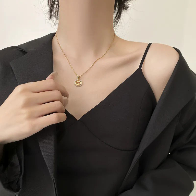 Round CG, Stainless Steel Necklace