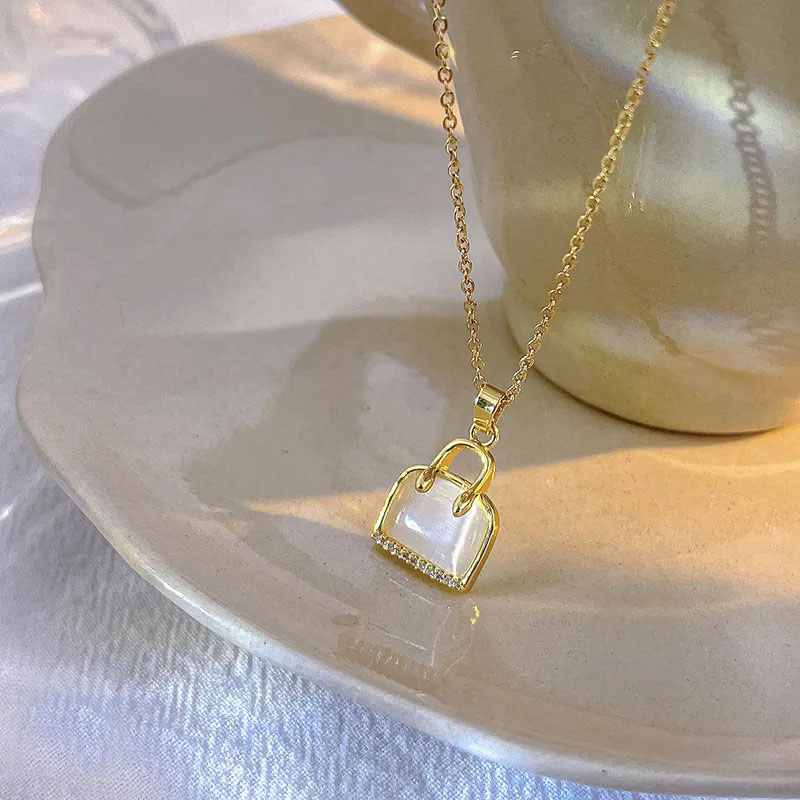 Opal Bags, Stainless Steel Necklace