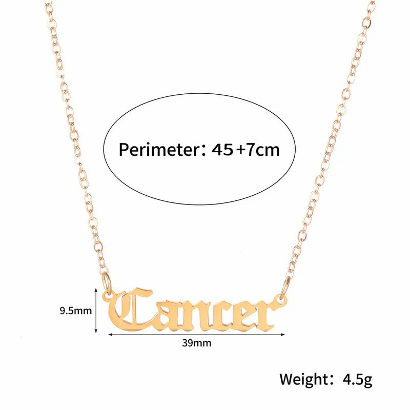 lette constellation, pendent necklace