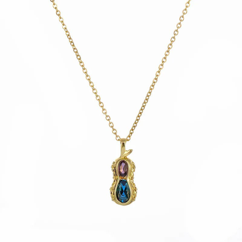18K Gold Plated, Peanut Pendent Necklace