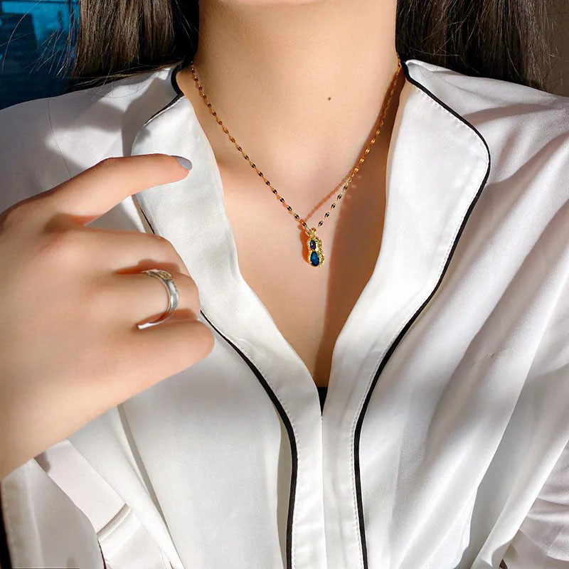 Peanut Pendent, Stainless Steel Necklace