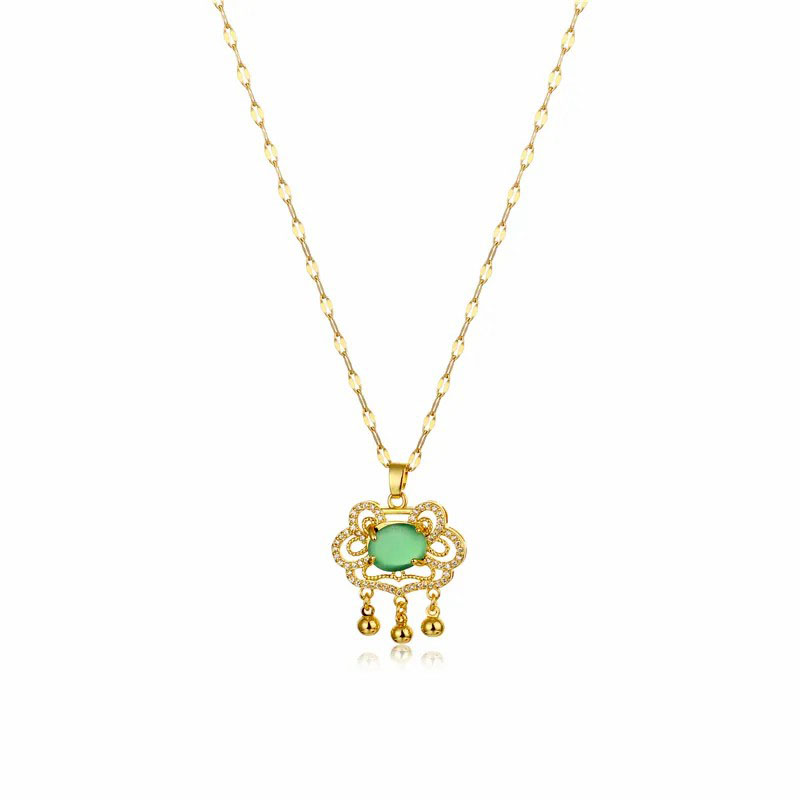 Longevity Lock Pendent, Stainless Steel Necklace