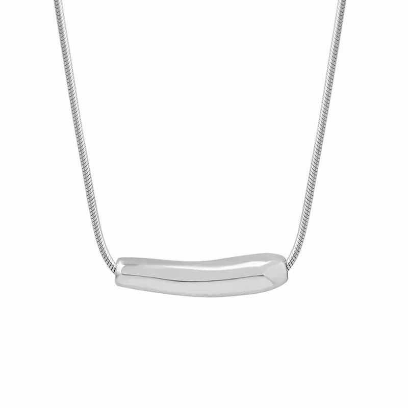 geometric pendent, stell necklace