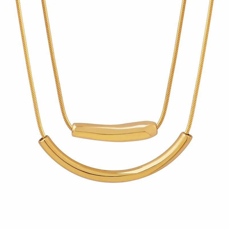 minimalism necklace, titanium steel necklace